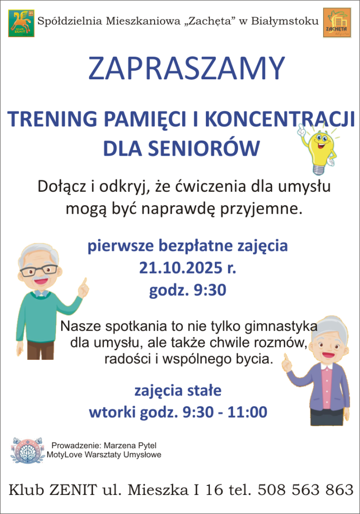 Trening pamięci i koncentracji dla Seniorów