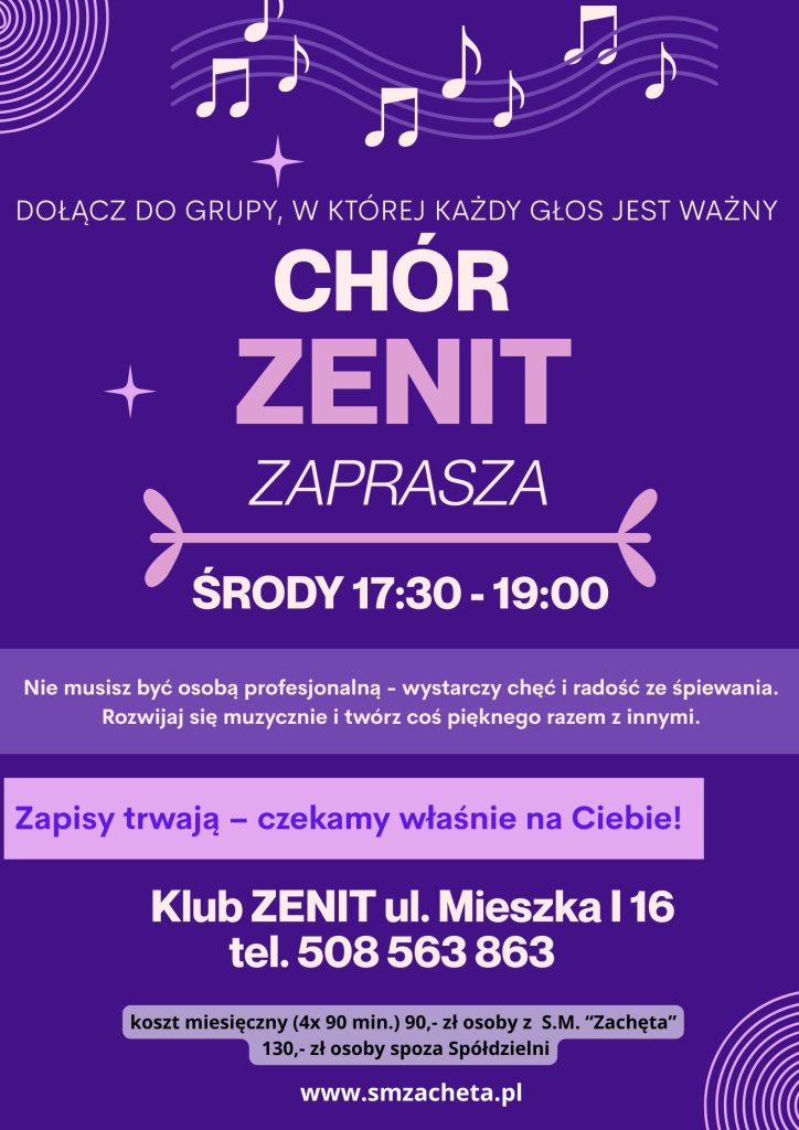 Chór Zenit - dołącz do grupy w której każdy głos jest ważny