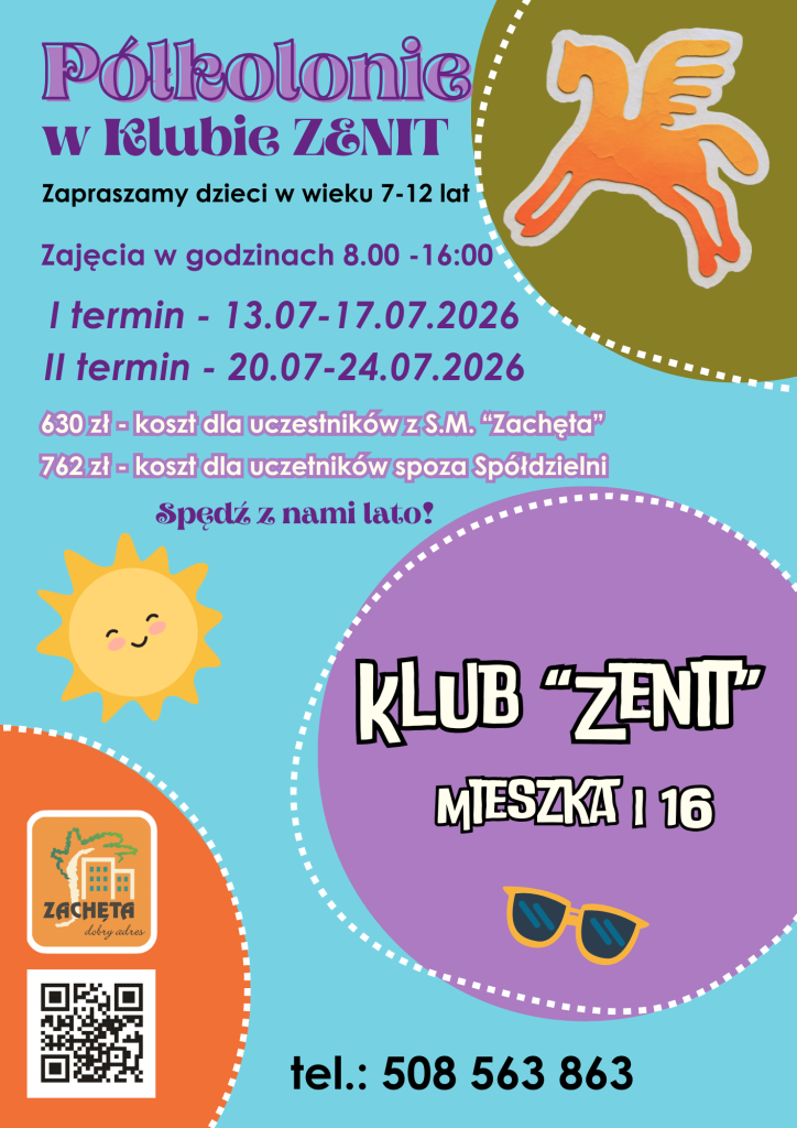 Półkolonie letnie w Klubie Zenit